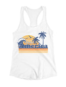 Gulf of America Sunset Scene Women's Racerback Tank