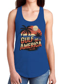 Gulf of America Vintage Sunset Women's Racerback Tank