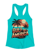 Gulf of America Vintage Sunset Women's Racerback Tank