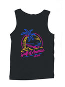 Neon Tropical Paradise Illustration Men's Tank Top