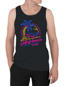 Neon Tropical Paradise Illustration Men's Tank Top
