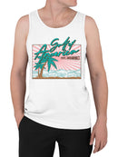 Vibrant Retro Coastal Design Men's Tank Top