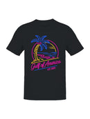 Neon Tropical Paradise Illustration Men's T-shirt