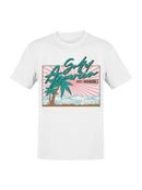Vibrant Retro Coastal Design Men's T-shirt