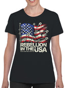 American Flag Alteration Art Women's T-shirt