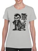 Punk Rock DIY Cartoon Character Women's T-shirt