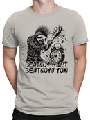 Destroy that which destroys you, lazy destroying a watch Men's T-shirt