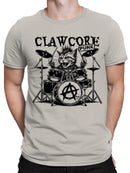 Clawcore, punk cat playing drums Men's T-shirt
