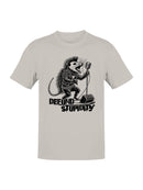 Defund stupidity, opossum with punk style singing rock metal Men's T-shirt