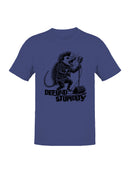 Defund stupidity, opossum with punk style singing rock metal Men's T-shirt