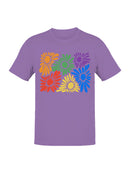 Vibrant Floral Kaleidoscope Men's T-shirt