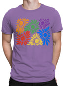 Vibrant Floral Kaleidoscope Men's T-shirt