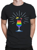 Vibrant Rainbow Cocktail Delight Men's T-shirt