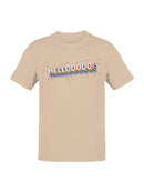 Colorful Hello with Stars Men's T-shirt