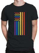 Rainbow Flag with Stars Men's T-shirt