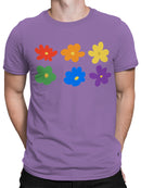 Colorful Doodle Flower Collection Men's T-shirt