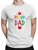 Colorful Proud Dad Design Men's T-shirt