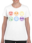 Vibrant Emoji Expressions Women's T-shirt