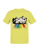 Fluffy Cat on Rainbow Path Women's T-shirt