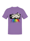 Fluffy Cat on Rainbow Path Women's T-shirt