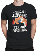 Tech Support with a Canine Friend Men's T-shirt