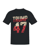 Trump 47 Flag-Themed Design Men's T-shirt