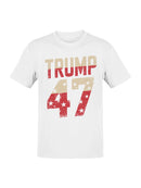 Trump 47 Flag-Themed Design Men's T-shirt