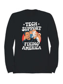 Tech Support with a Canine Friend Men's Sweatshirt