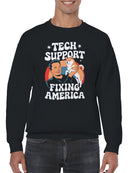Tech Support with a Canine Friend Men's Sweatshirt