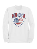 Patriotic Heart Design Men's Sweatshirt