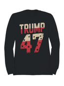 Trump 47 Flag-Themed Design Men's Sweatshirt