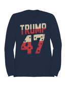 Trump 47 Flag-Themed Design Men's Sweatshirt