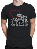 I Love Diet Coke Neon Heart Graphic Men's T-shirt