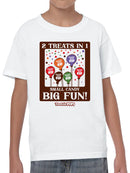 Officially Licensed Tootsie Roll Tootsie Pop Fun Candy Pack Youth's T-shirt