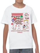 Officially Licensed Tootsie Roll Tootsie Pop Retro Puzzle Youth's T-shirt