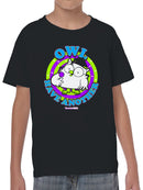 Officially Licensed Tootsie Roll Cute Owl Design Youth's T-shirt