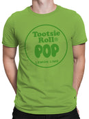 Officially Licensed Tootsie Roll Lemon Lime Tootsie Roll Pop Men's T-shirt