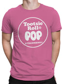Officially Licensed Tootsie Roll Tootsie Pop Strawberry Logo  Men's T-shirt