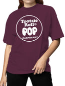 Officially Licensed Tootsie Roll Raspberry Tootsie Pop Women's T-shirt