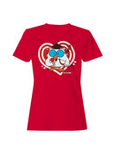 Officially Licensed Tootsie Roll Owl Love Heart Sticker Women's T-shirt