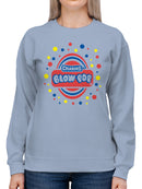 Officially Licensed Blow Pop Charms Blow Pop Colorful Design Women's Sweatshirt