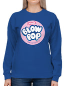 Officially Licensed Blow Pop Charms Blow Pop Lollipops Women's Sweatshirt