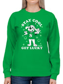 Officially Licensed Slush Puppie Lucky Pup Graphic  Women's Sweatshirt