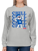 Officially Licensed Slush Puppie Chill Dog Selfie  Women's Sweatshirt