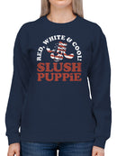 Officially Licensed Slush Puppie Red, White & Cool  Women's Sweatshirt