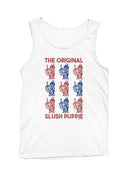 Officially Licensed Slush Puppie Red Blue Puppie Logo Men's Tank Top