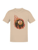 Flaming 8-Ball Design Men's T-shirt