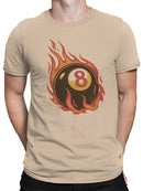 Flaming 8-Ball Design Men's T-shirt