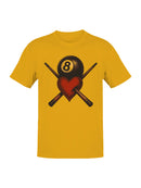 Billiards Heart Graphic Men's T-shirt