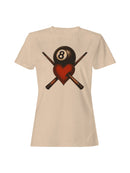 Billiards Heart Graphic Women's T-shirt